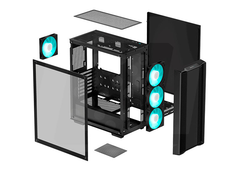 CASE DEEPCOOL CC560 V2, COOLER LED, V/TEMPLADO - 4