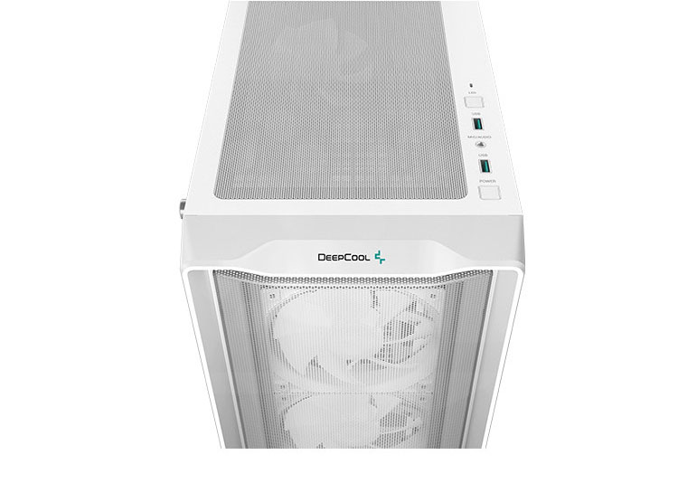 CASE DEEPCOOL CC560 MESH V2 WH, COOLER ARGB, V/TEMPLADO - 4