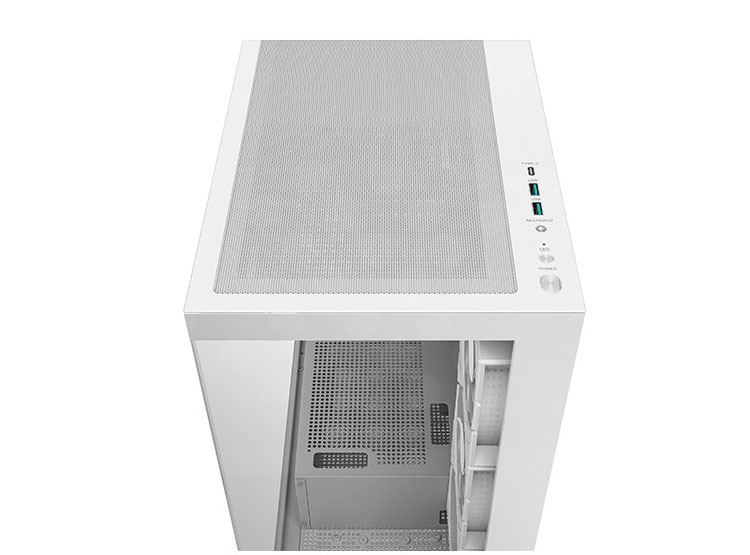CASE DEEPCOOL CG580 4F WH, 4 FAN ARGB, V/TEMPLADO - 4