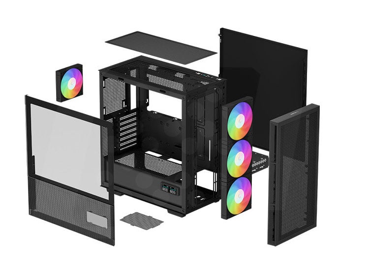 CASE DEEPCOOL CH560 BK DIGITAL, V/TEMPLADO, ARGB - 3