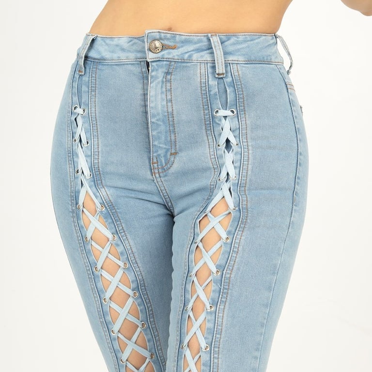 PANTALÓN JEAN MUJER BENCUS JEANS CELESTE SKINNY MODELO VAQUERO STYLISH - 3