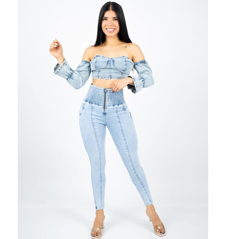 PANTALÓN MUJER BENCUS JEANS FAJERO EFECTO PUSH UP RUSH - 1