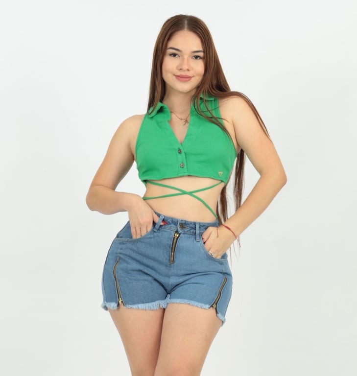 SHORT MUJER BENCUS JEANS ZIP CLOSSING DENIM CIERRES - 3