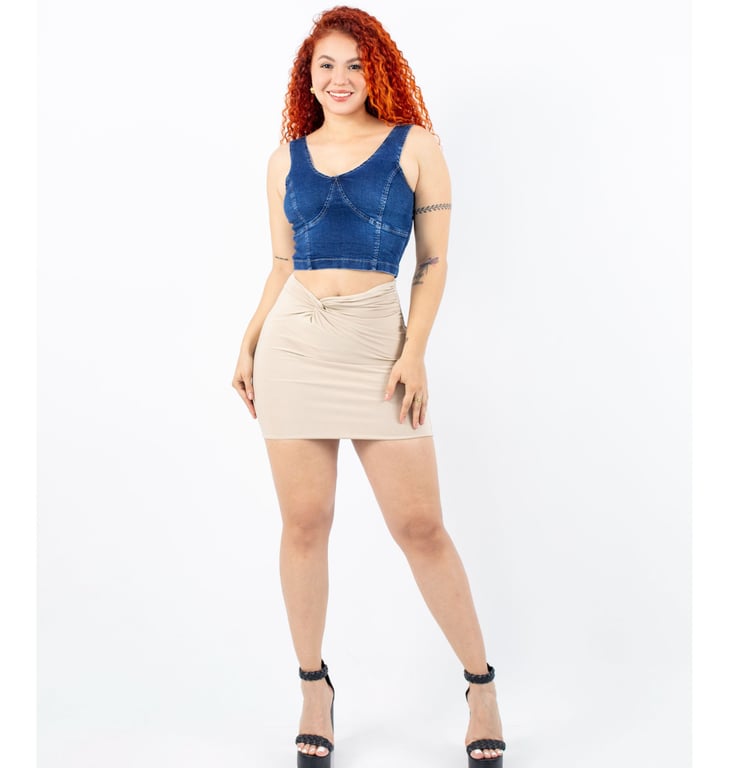 TOP MUJER BENCUS JEANS JEAN ESPALDA ABIERTA - 3