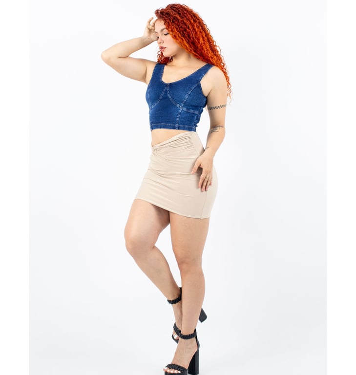 TOP MUJER BENCUS JEANS JEAN ESPALDA ABIERTA - 5