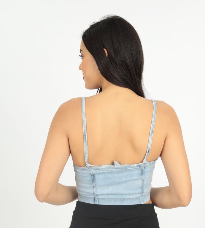 TOP MUJER BENCUS JEANS JEAN CON CADENAS - 5