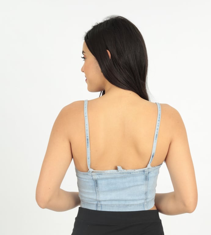 TOP MUJER BENCUS JEANS JEAN CON CADENAS - 5