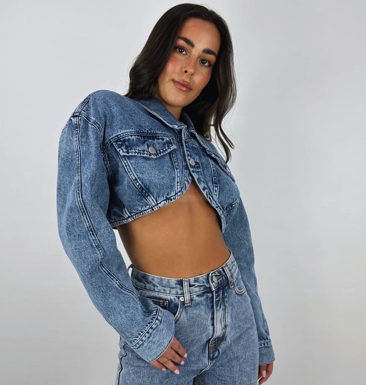 CASACA MUJER BENCUS JEANS CORTA JEAN RIGIDO - 2