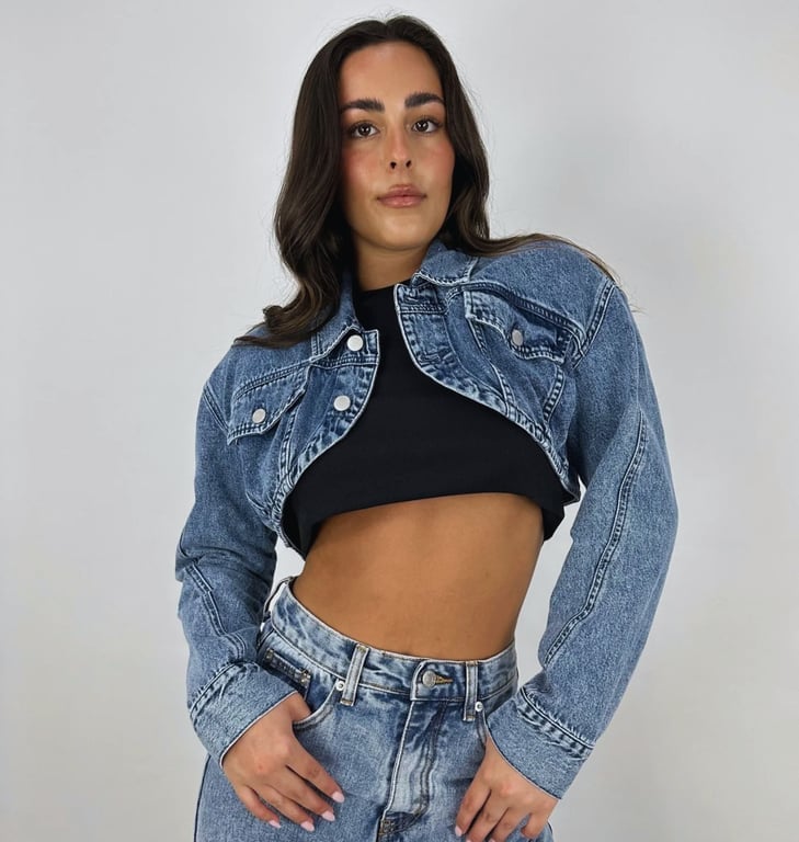 CASACA MUJER BENCUS JEANS CORTA JEAN RIGIDO - 3