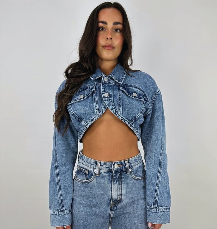 CASACA MUJER BENCUS JEANS CORTA JEAN RIGIDO - 4