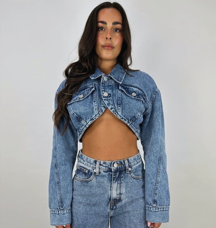 CASACA MUJER BENCUS JEANS CORTA JEAN RIGIDO - 4