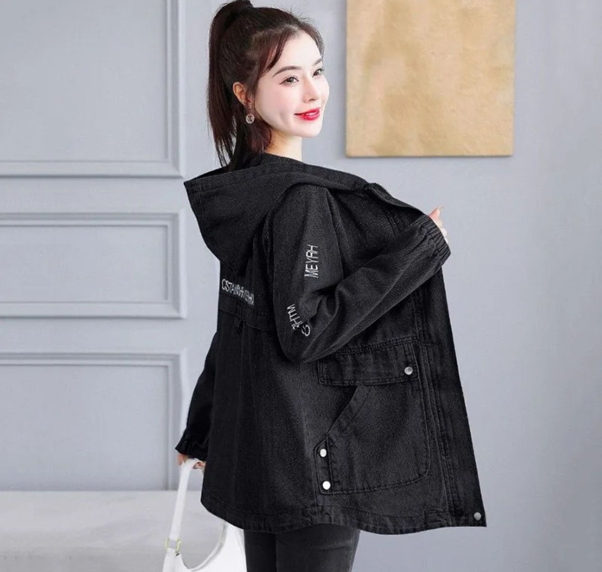 CASACA MUJER BENCUS JEANS ABRIGO PARKA - 6