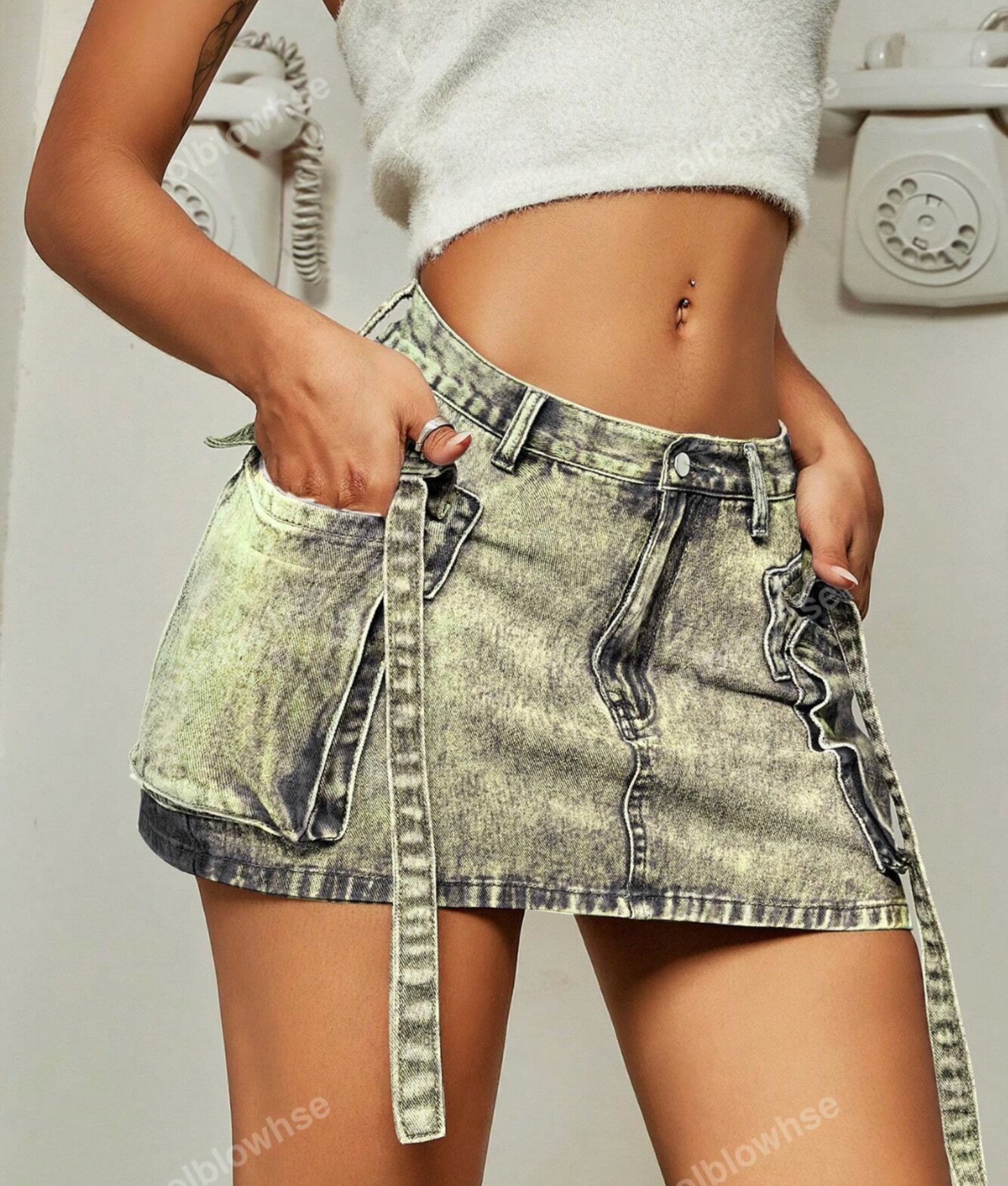 FALDA CORTA CEÑIDO MUJER BENCUS JEANS SKIRT - 3