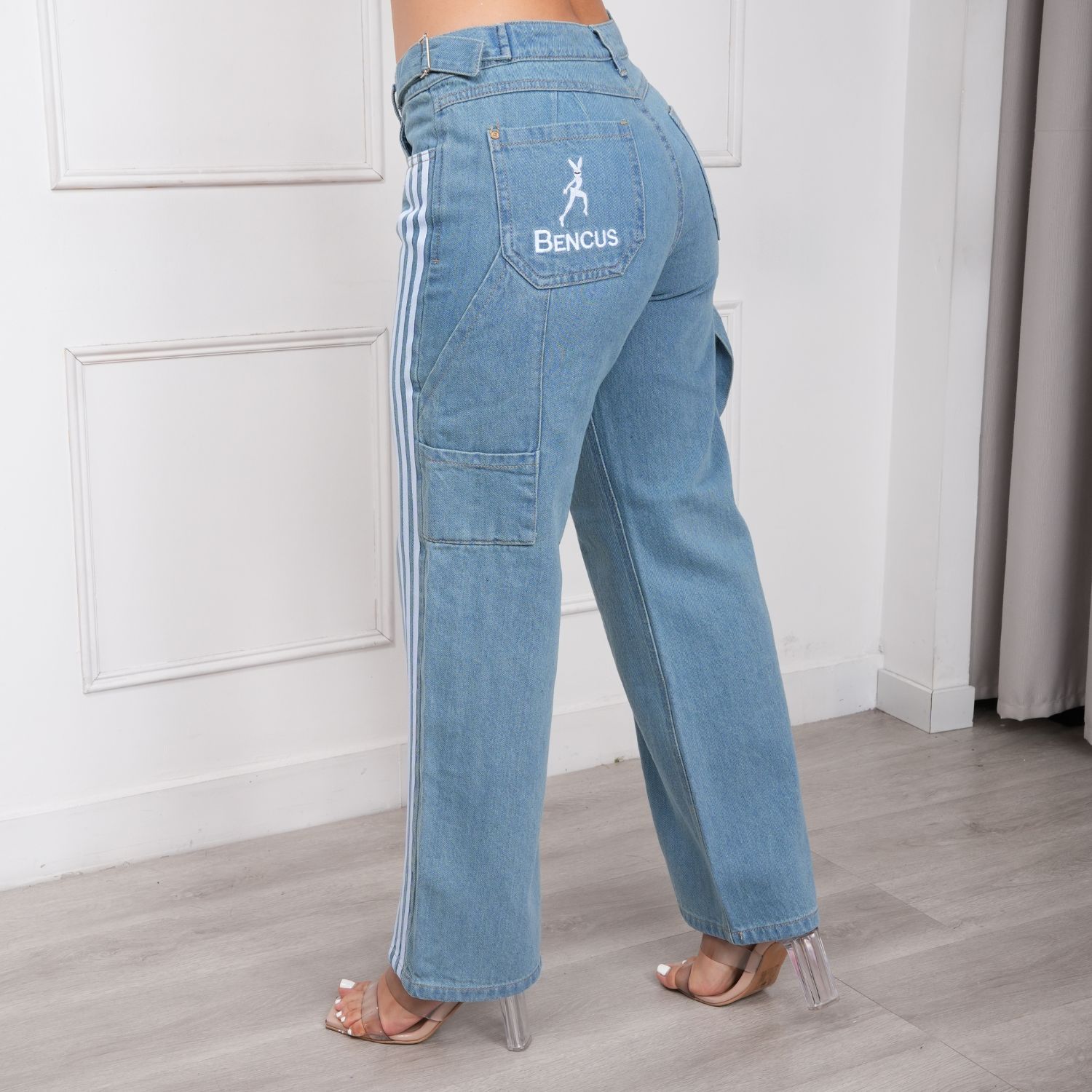 PANTALÓN JEAN MUJER BENCUS JEANS ADIDXS HOLGADO - 2
