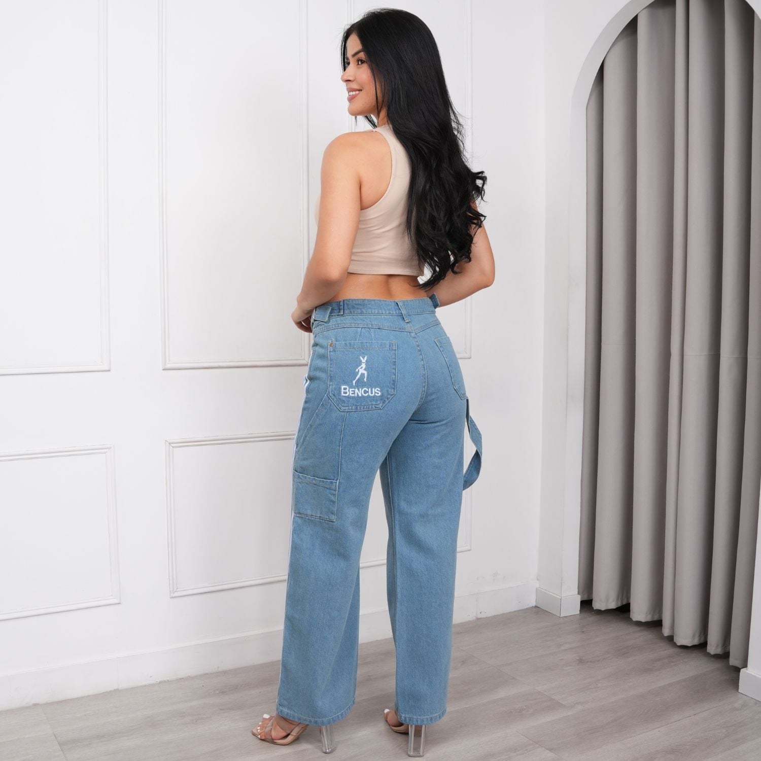 PANTALÓN JEAN MUJER BENCUS JEANS ADIDXS HOLGADO - 5