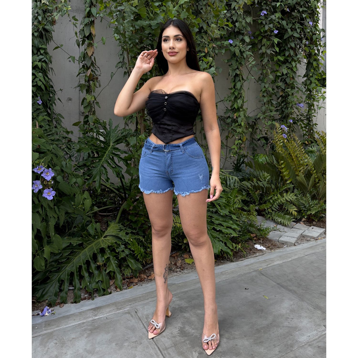 SHORT MUJER BENCUS JEANS JEANS LISO - 2