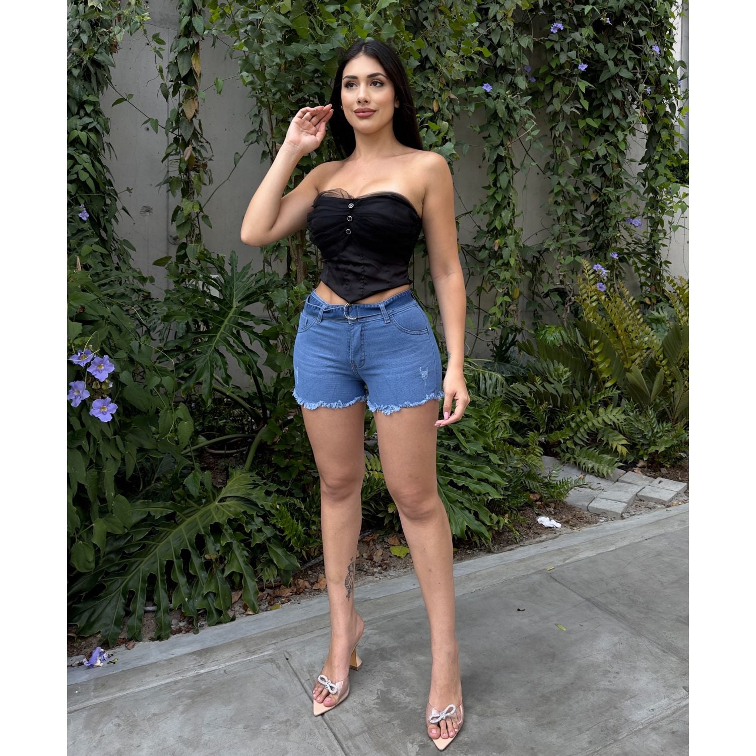 SHORT MUJER BENCUS JEANS JEANS LISO - 2