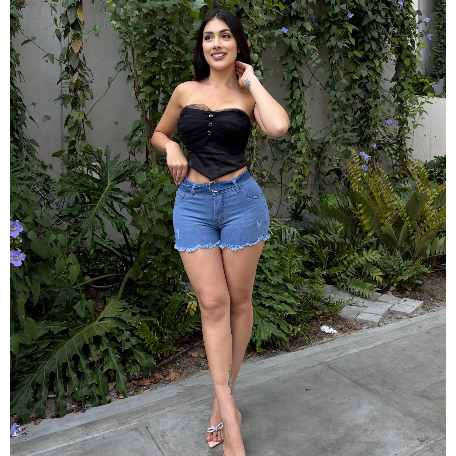 SHORT MUJER BENCUS JEANS JEANS LISO - 3