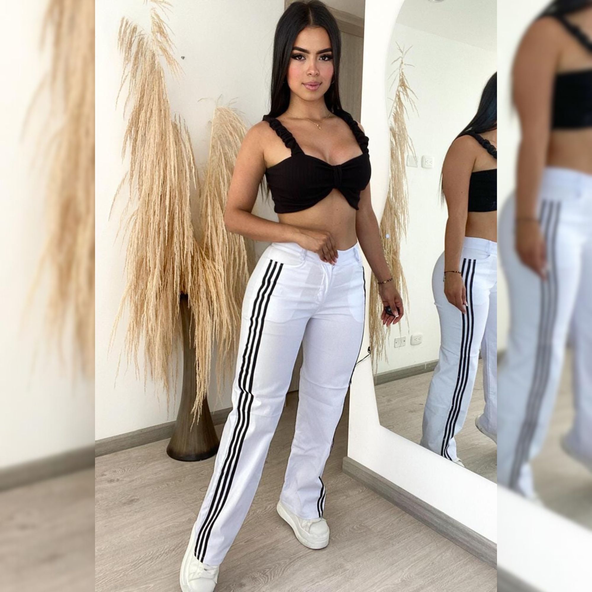 PANTALÓN JEANS WIDE LEG BLANCO - 7