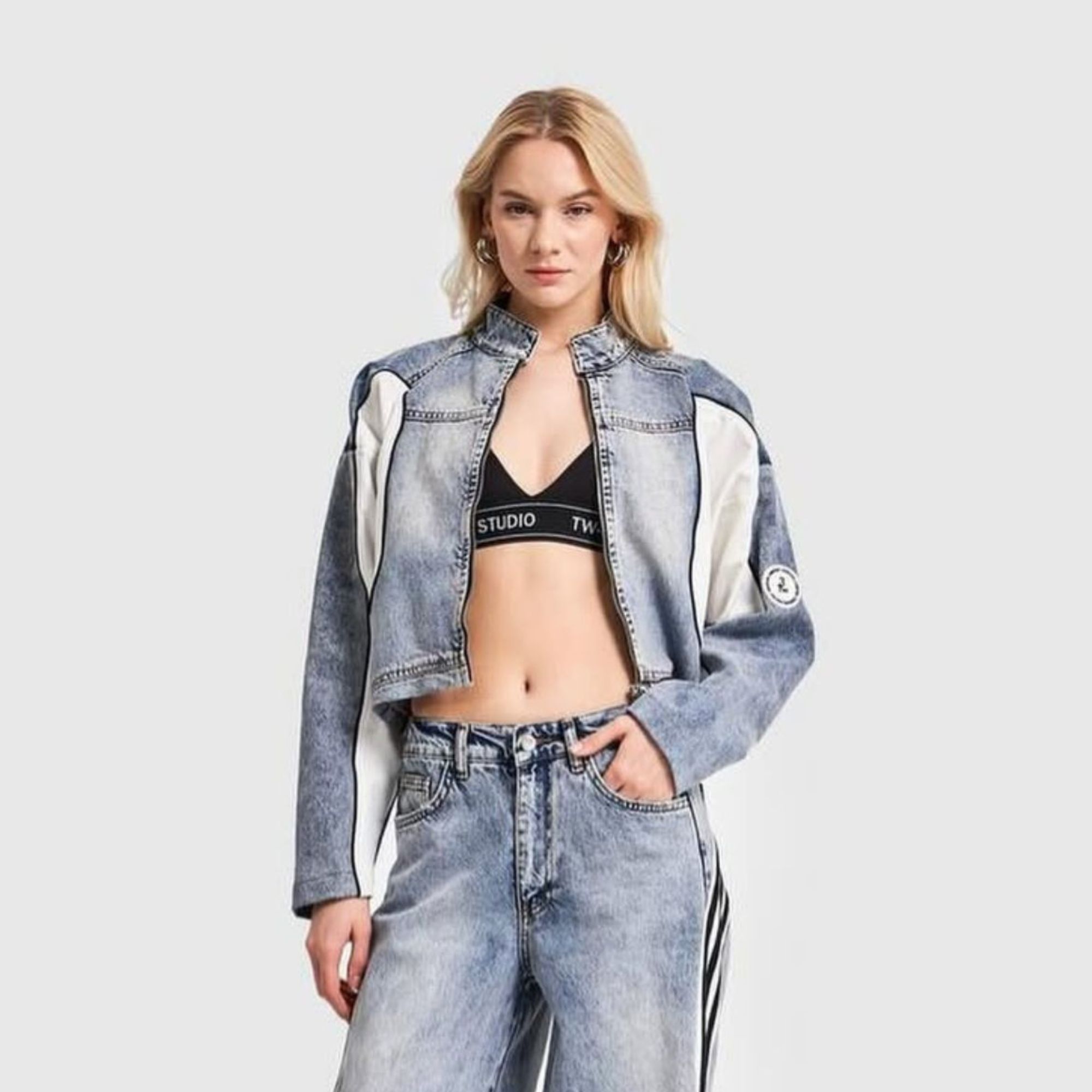 CASACA DENIM MODELO HARD MUJER URBANO - 8