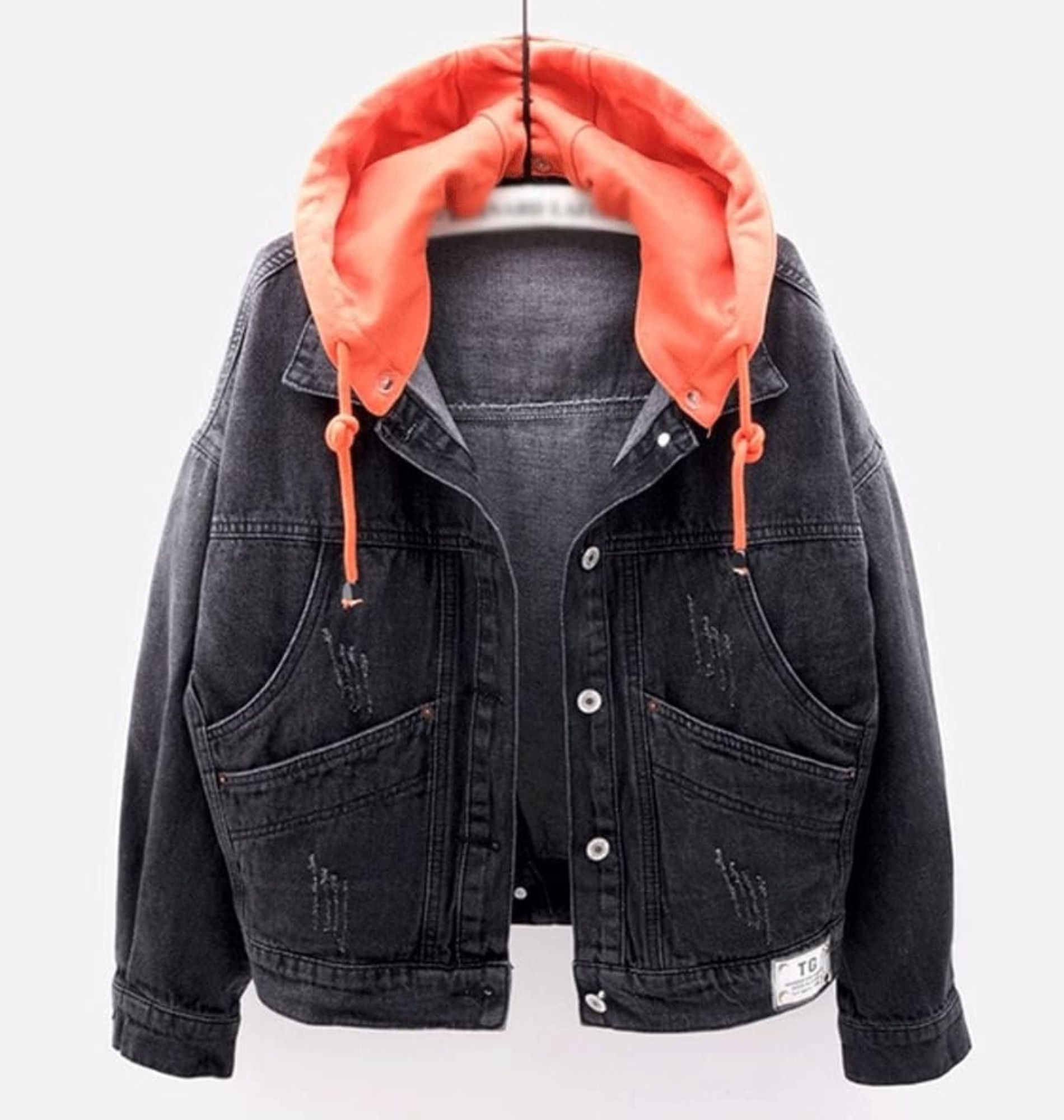 ABRIGO JEANS OVERSIZE MUJER CAPUCHA BENCUS JEANS - 1