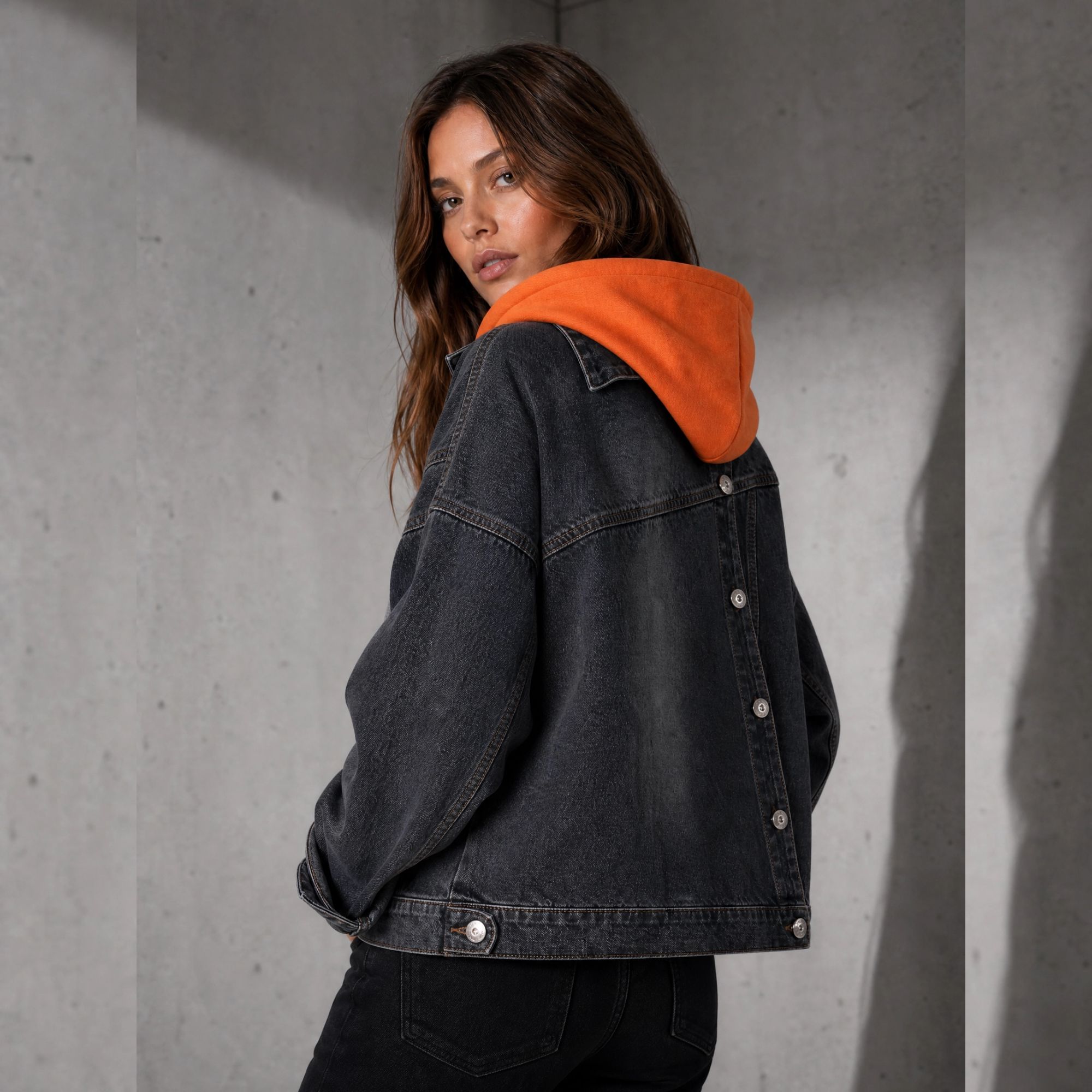 ABRIGO JEANS OVERSIZE MUJER CAPUCHA BENCUS JEANS - 10