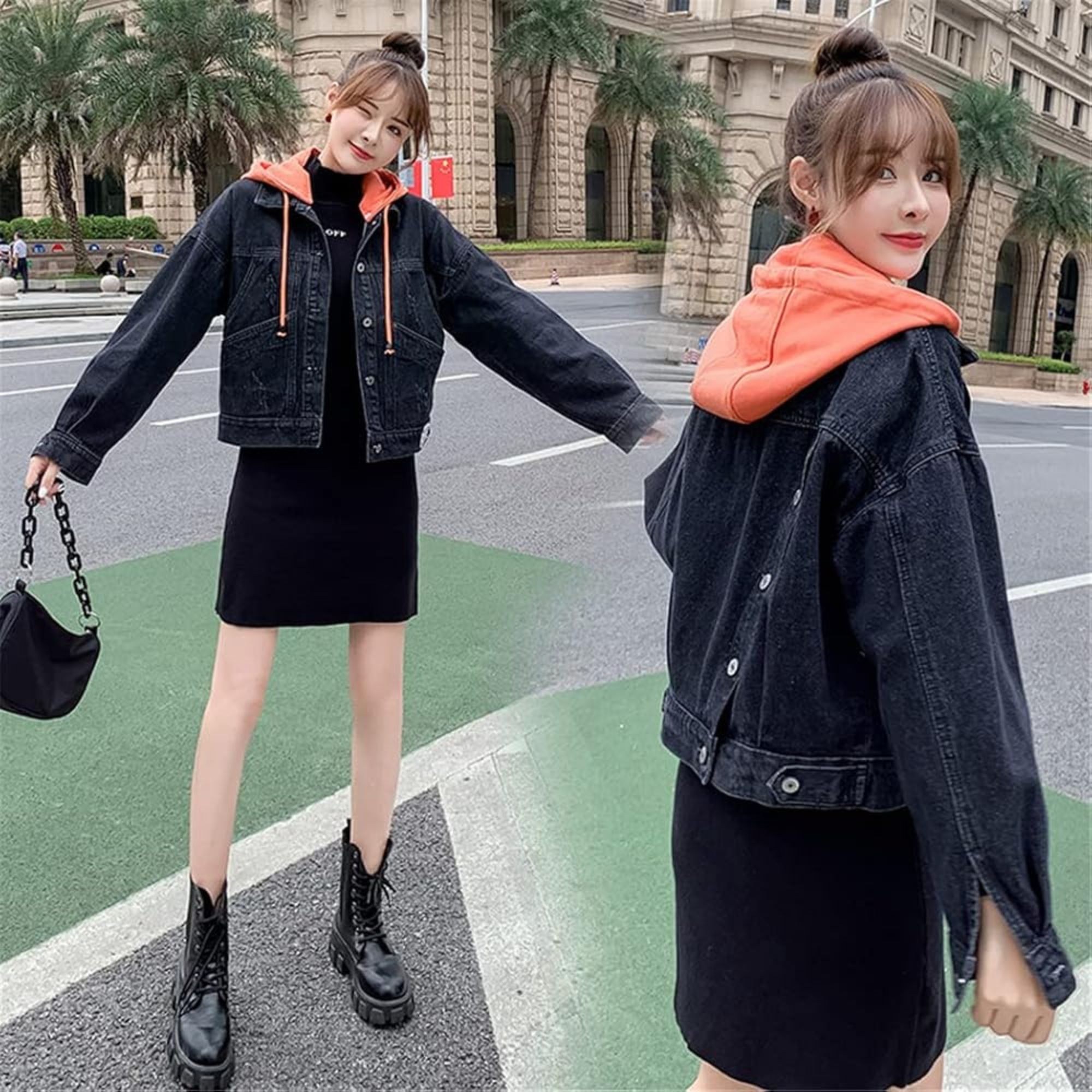 ABRIGO JEANS OVERSIZE MUJER CAPUCHA BENCUS JEANS - 6