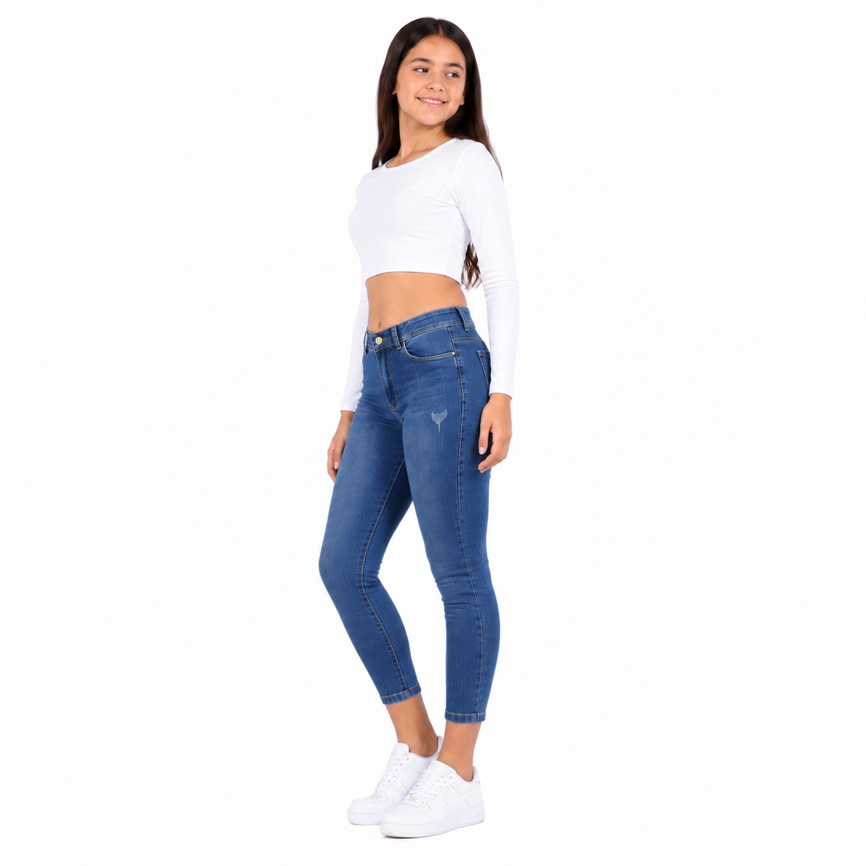 JEAN NIÑA ALGODÓN CELESTE - 2