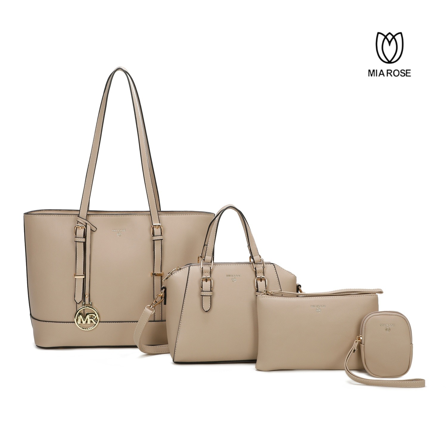SET DE CARTERAS BELISA PARA MUJER- MIA ROSE (4 PZS) - 1