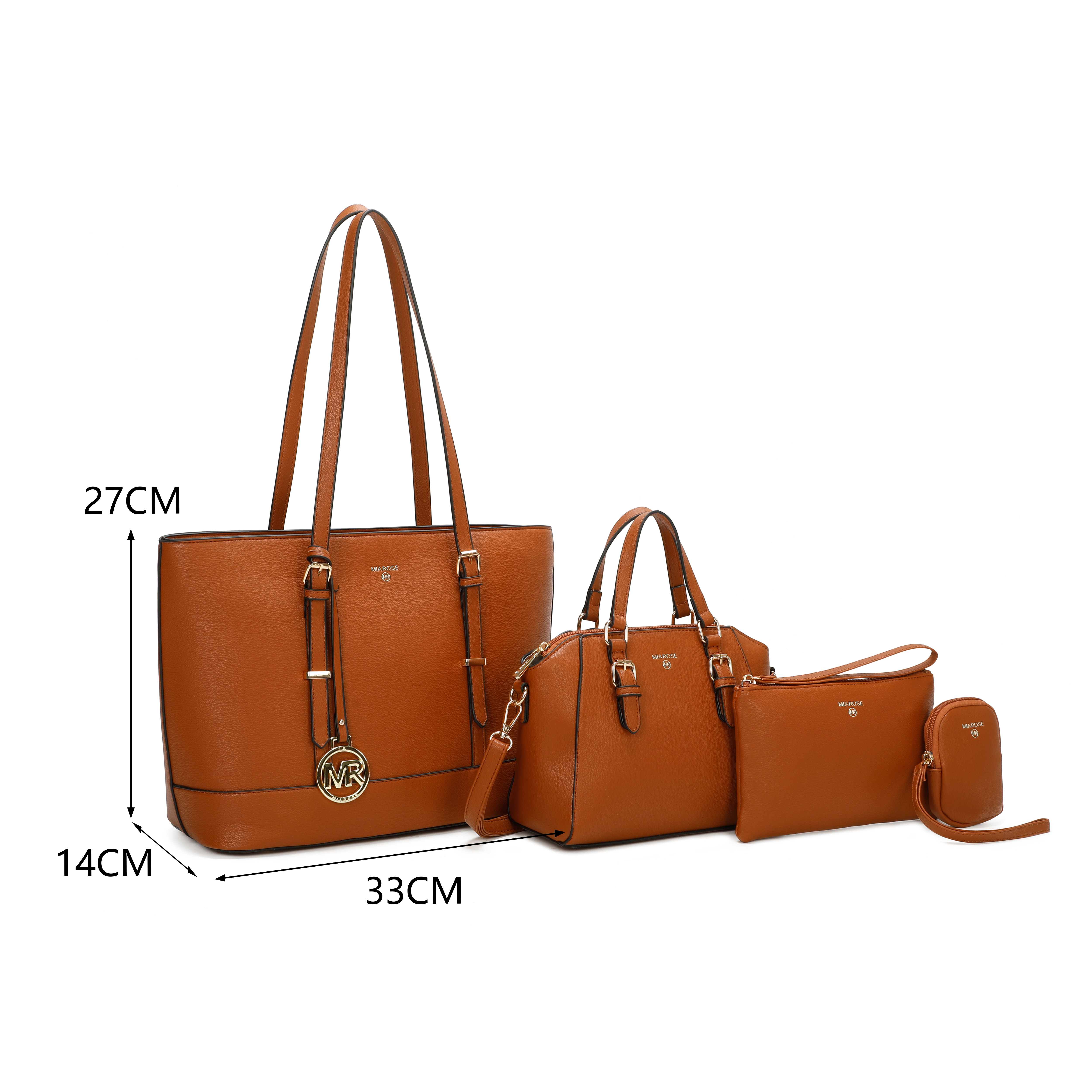 SET DE CARTERAS BELISA PARA MUJER- MIA ROSE (4 PZS) - 4