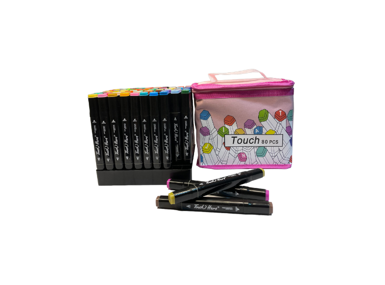 PLUMONES TOUCH 80 PIEZAS ROSA - 3