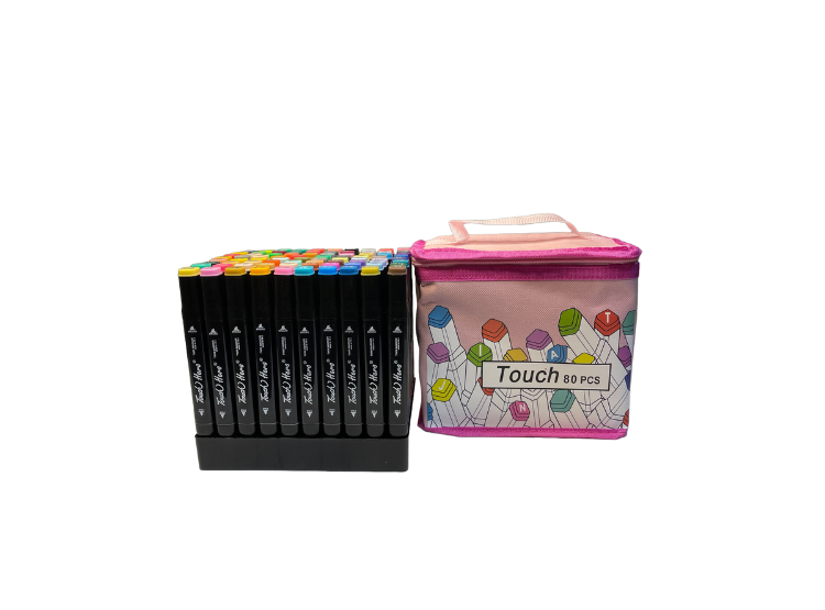 PLUMONES TOUCH 80 PIEZAS ROSA - 4