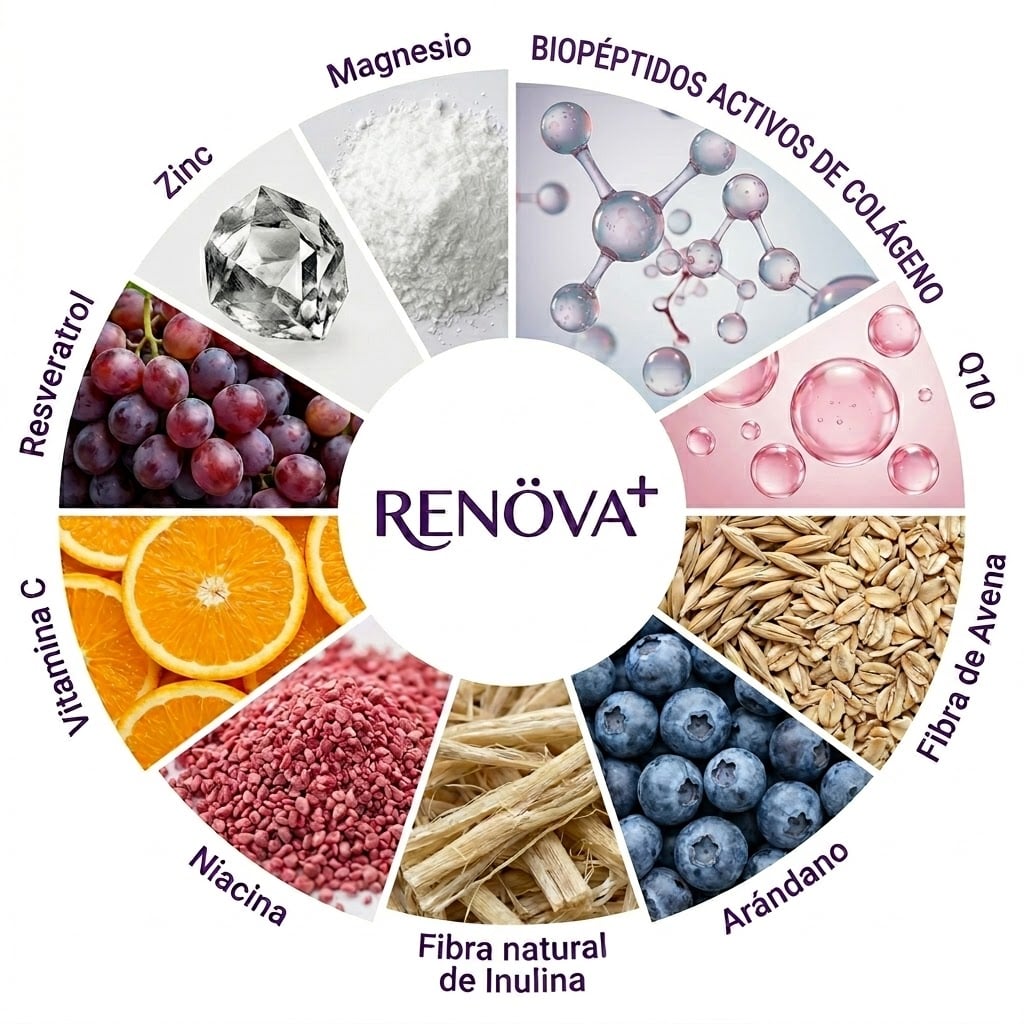 RENÖVA+ COLÁGENO HIDROLIZADO PREMIUM CON RESVERATROL Y COENZIMA Q10 - 3