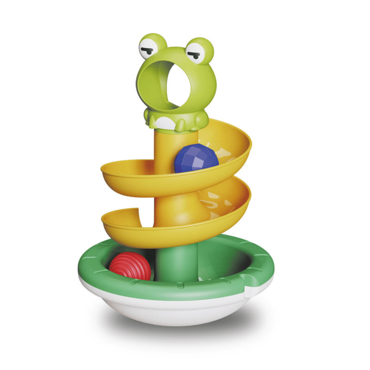 TORRE PISTA DE BOLAS EN ESPIRAL RANA PARA BEBÉ - ESTIMULACIÓN TEMPRANA Y MOTRICIDAD 6M+ - 1