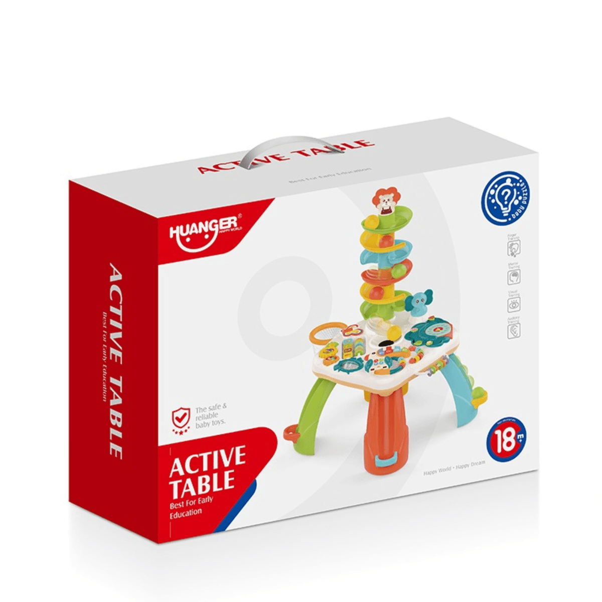 MESA DE ACTIVIDADES DIDÁCTICA 2 EN 1 HUANGER CON TORRE DE PELOTAS Y CENTRO SENSORIAL - 6