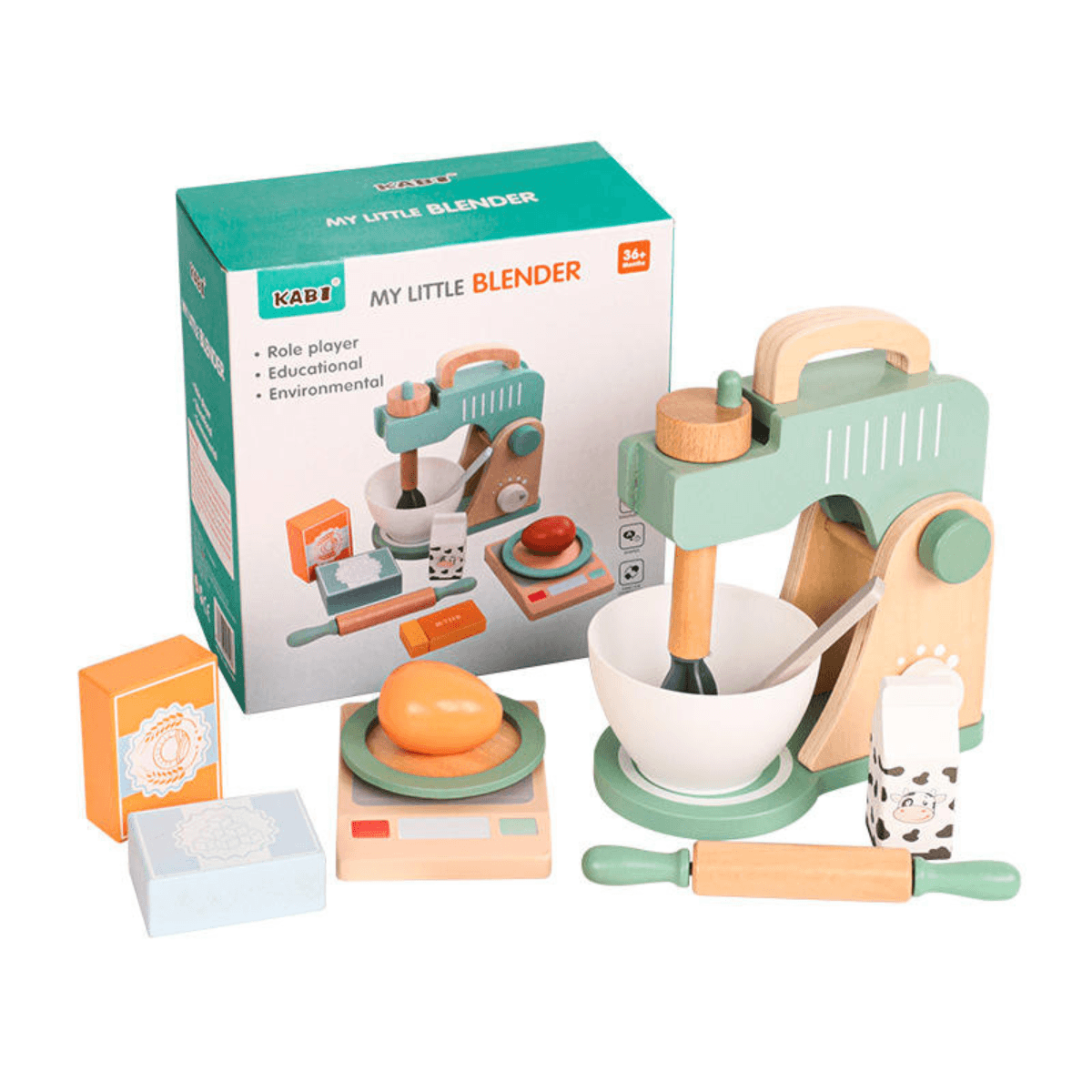 SET DE REPOSTERÍA Y BATIDORA DE MADERA INFANTIL – KABI - 3