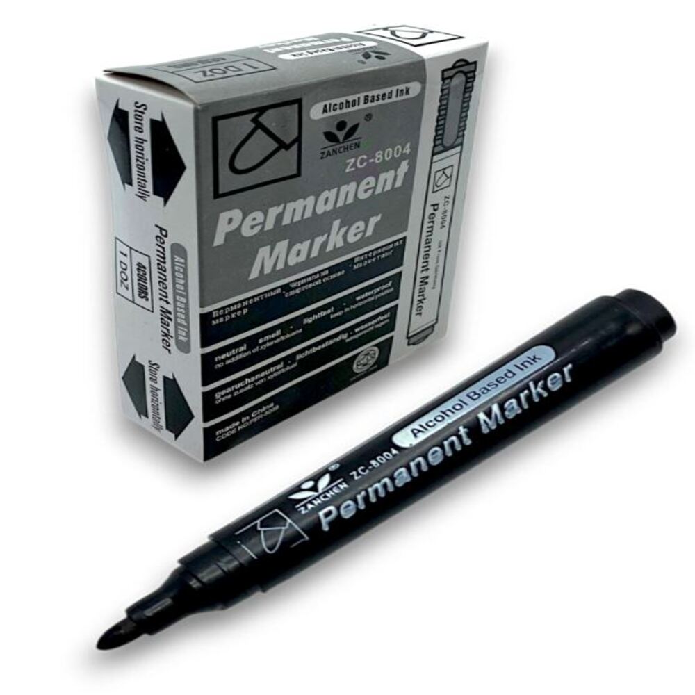 PLUMON MARCADOR PERMANENTE NEGRO CAJA X 12 UNIDADES - 1