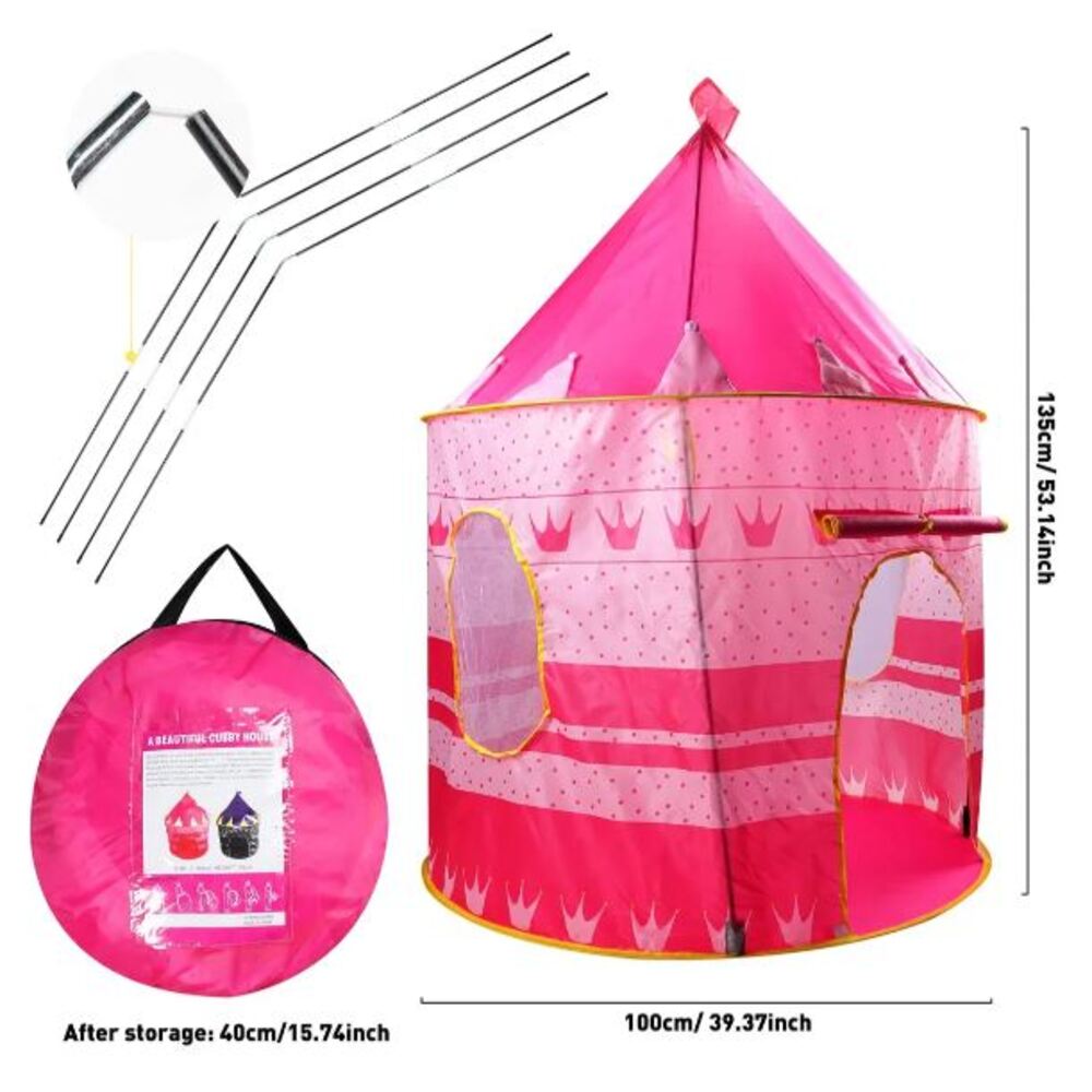 CARPA CASTILLO CASITA PORTATIL PARA NIÑAS - 1