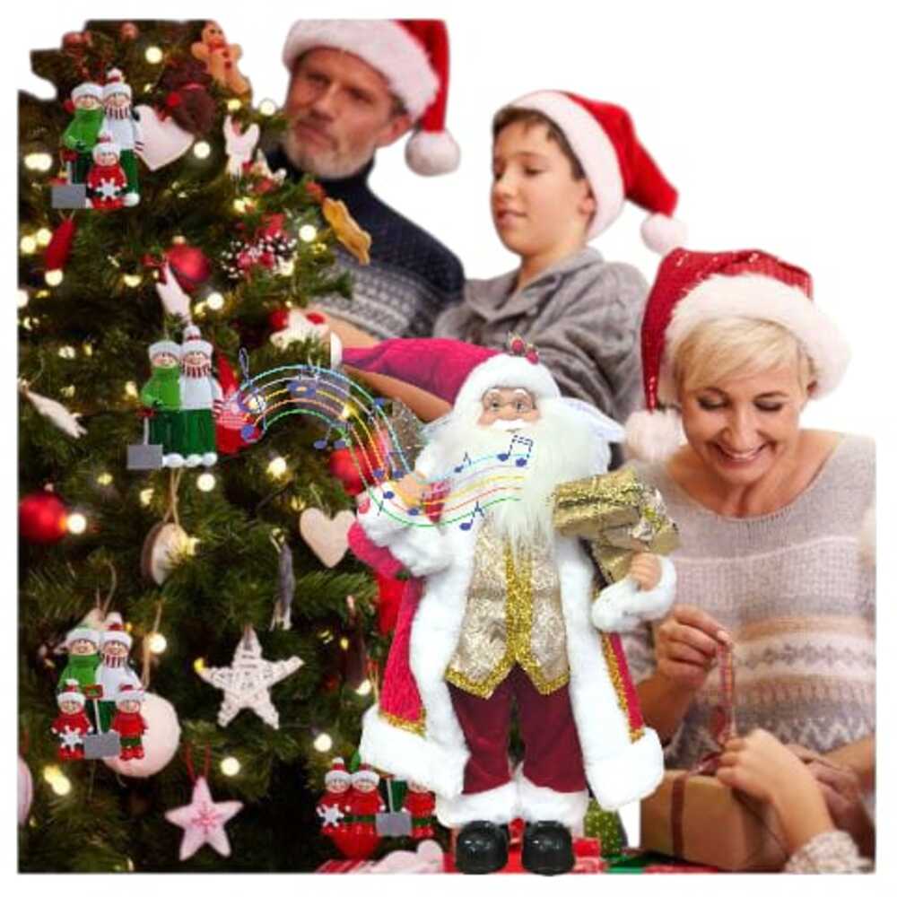 DECORACIÓN DE PAPÁ NOEL DE 60 CM MUSICAL - 2