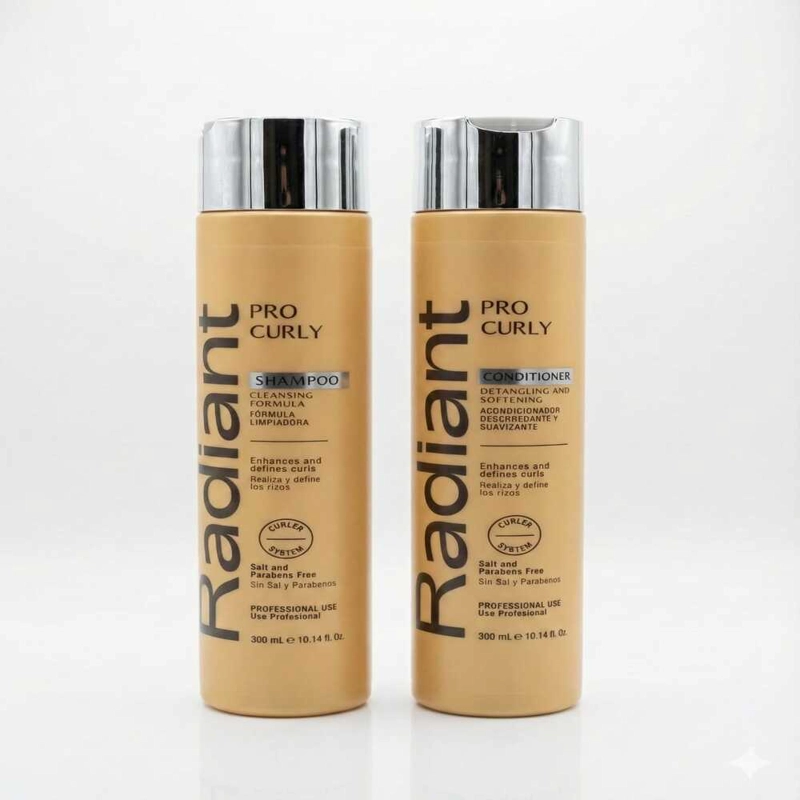 RADIANT PRO CURLY SHAMPOO + ACONDICIONADOR 300ML - 1