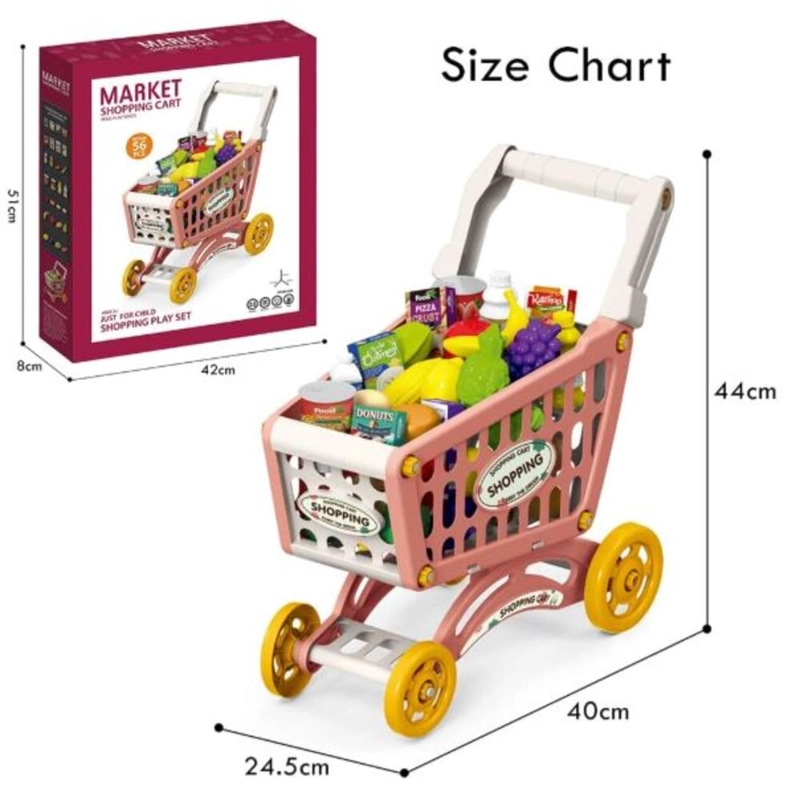 JUGUETE DE CARRITO DE COMPRAS PARA NIÑAS - 3