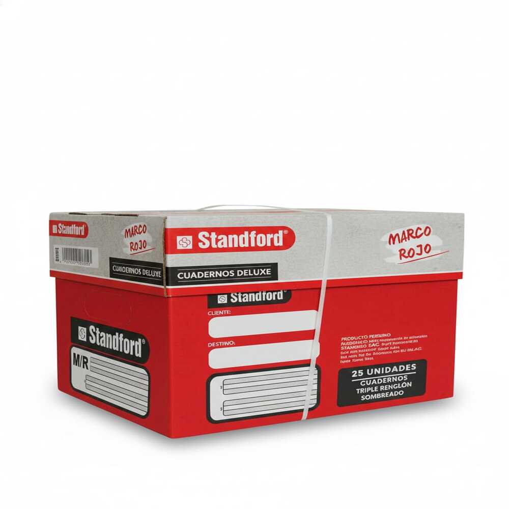 CAJA DE CUADERNOS TRIPLE RENGLON STANDFORD NOTEBOOK – 25 UNIDADES - 3