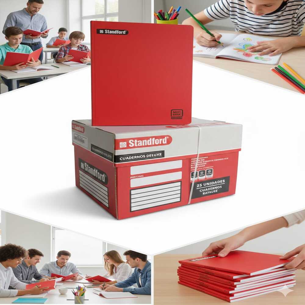 CAJA DE CUADERNOS RAYADO STANDFORD NOTEBOOK – 25 UNIDADES - 2