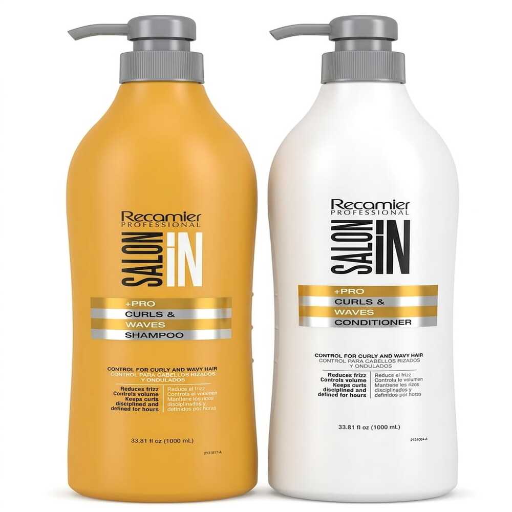 SALON IN CURLS Y WAVES SHAMPOO 1 LT + ACONDICIONADOR - 1
