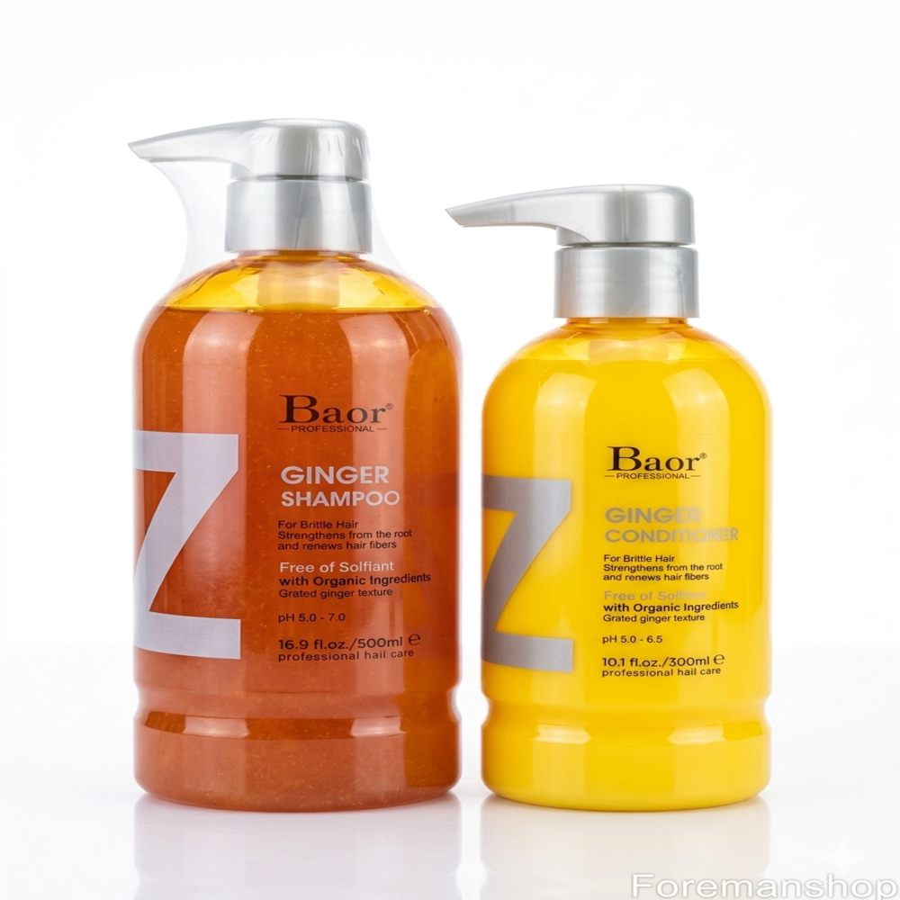Z GINGER SHAMPOO 500ML + ACONDICIONADOR 300ML - CONTROL CAÍDA Y CRECIMIENTO - 1