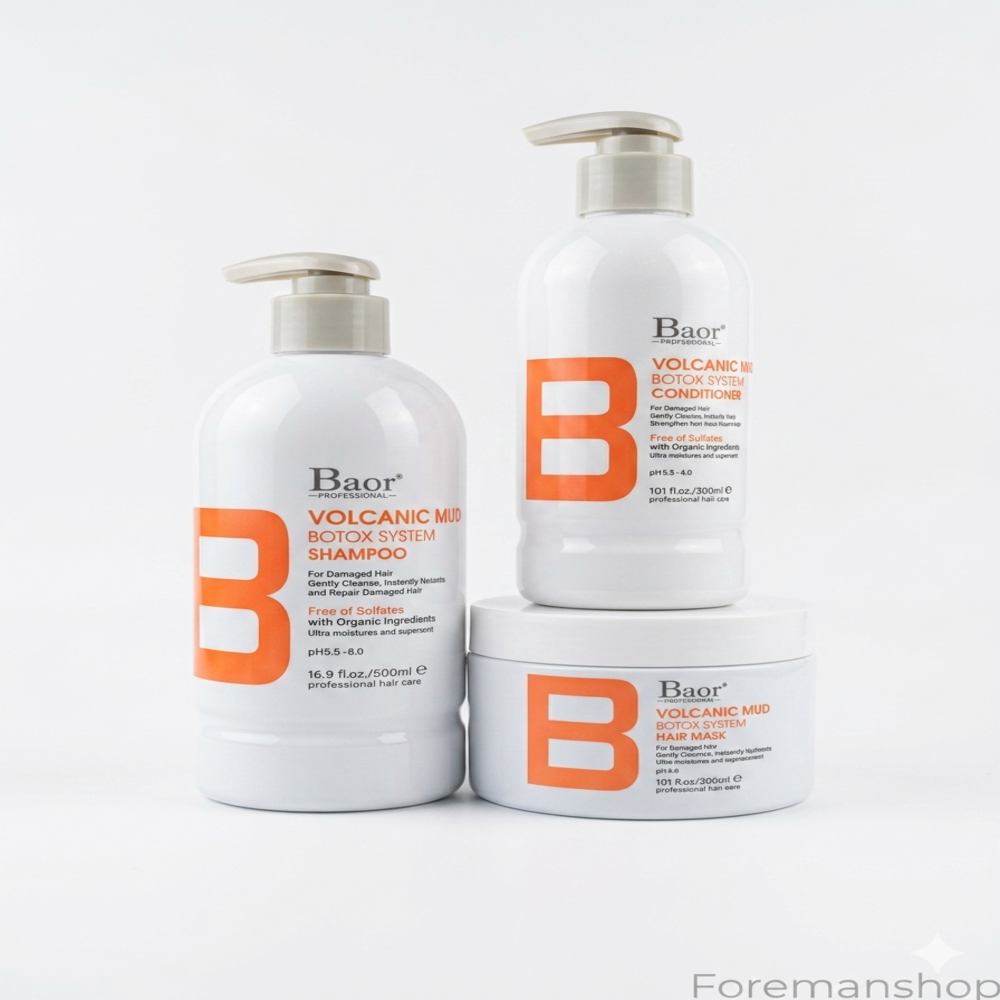 KIT BOTOX VOLCANIC MUD - SHAMPOO500ML + ACONDICIONADOR300ML + MASCARILLA300ML - 1