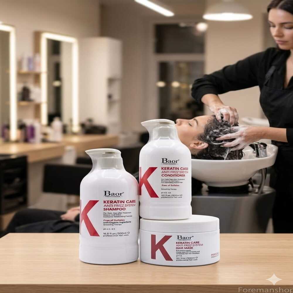 KIT KERATIN CARE ANTI FRIZZ SHAMPOO 500ML + ACONDICIONADOR300ML + MASCARILLA300ML - 5