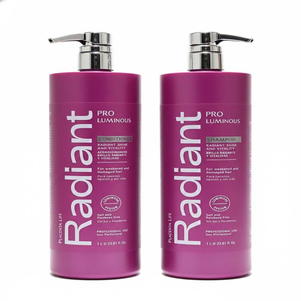 RADIANT PRO LUMINOUS SHAMPOO 1 LT + ACONDICIONADOR - 1