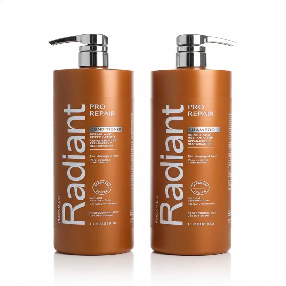 RADIANT PRO REPAIR SHAMPOO 1 LT + ACONDICIONADOR - 1