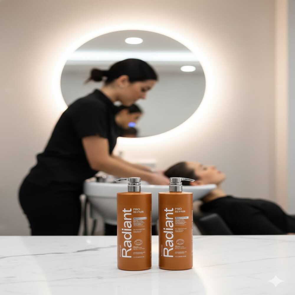 RADIANT PRO REPAIR SHAMPOO 1 LT + ACONDICIONADOR - 3